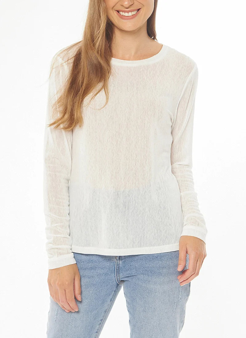 Staple Long Sleeve Mesh Top