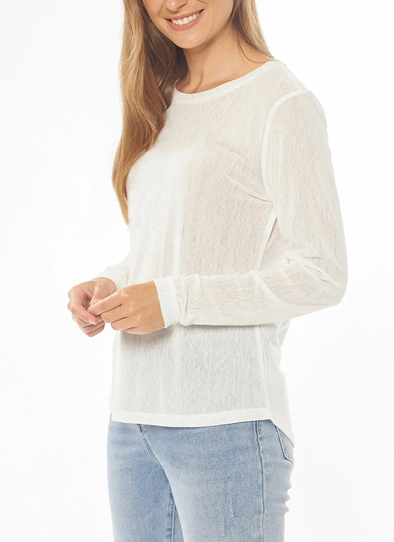 Staple Long Sleeve Mesh Top