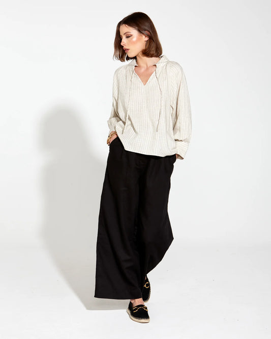 Heritage Linen Wide Leg Pant